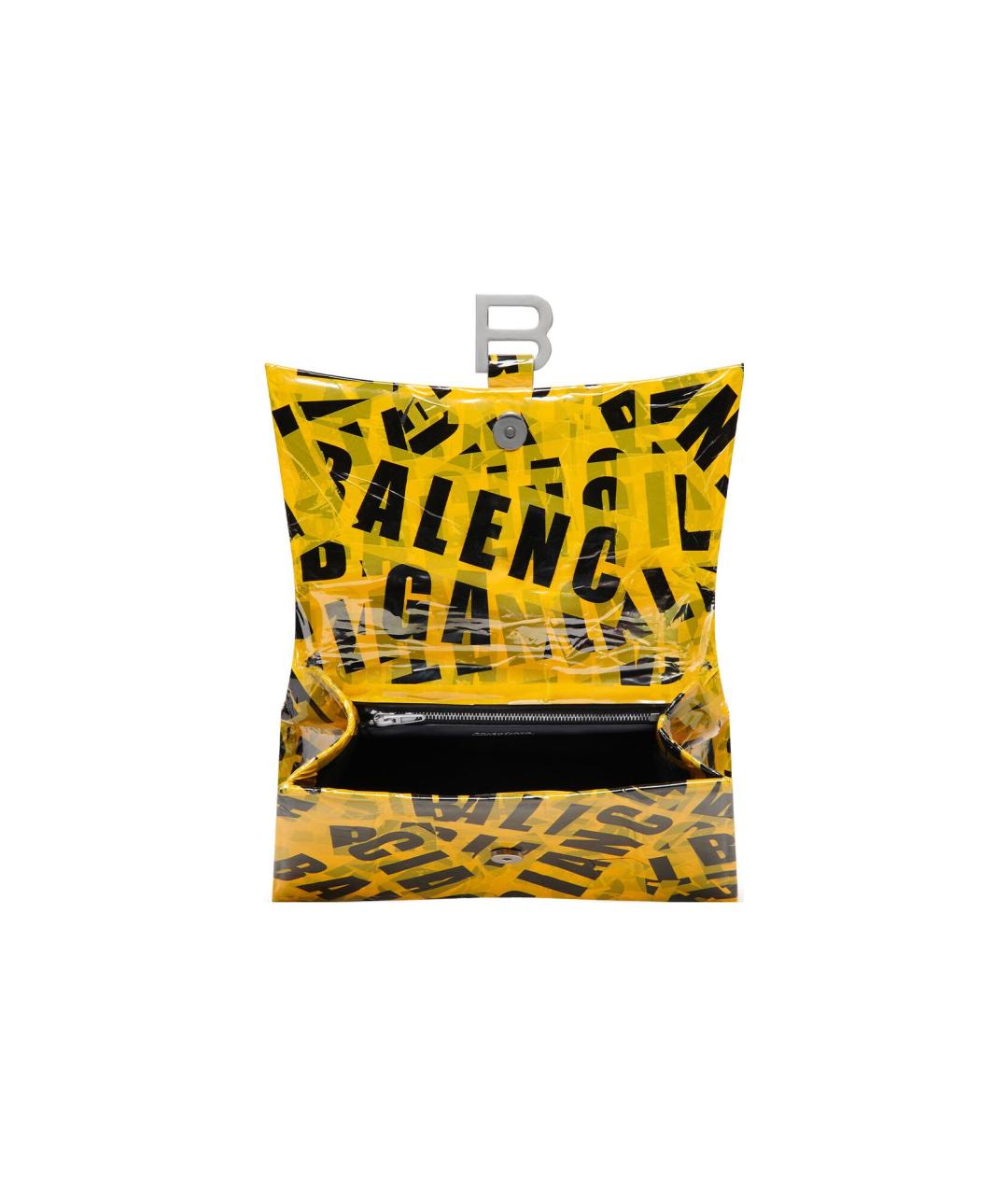 BALENCIAGA Желтая кожаная сумка через плечо, фото 5
