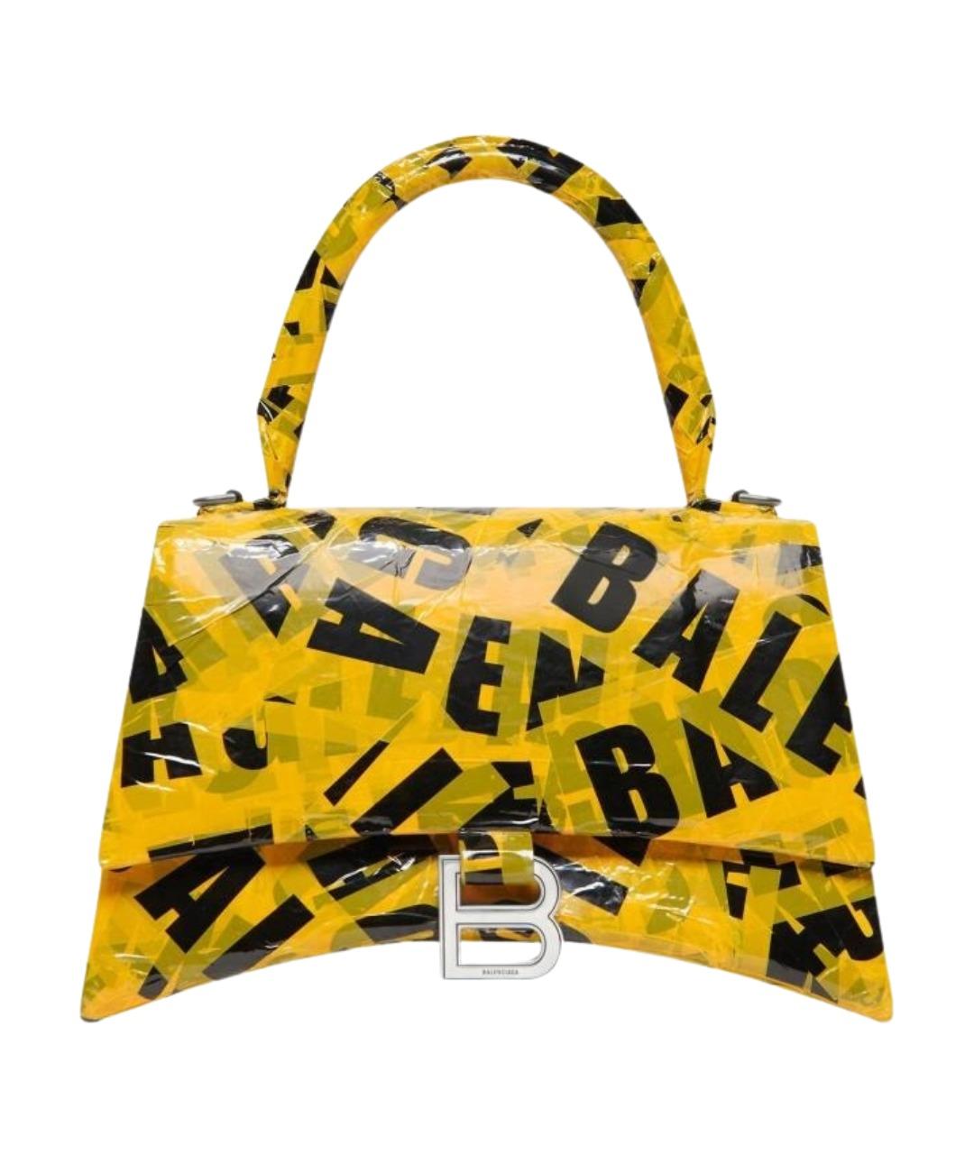 BALENCIAGA Желтая кожаная сумка через плечо, фото 1