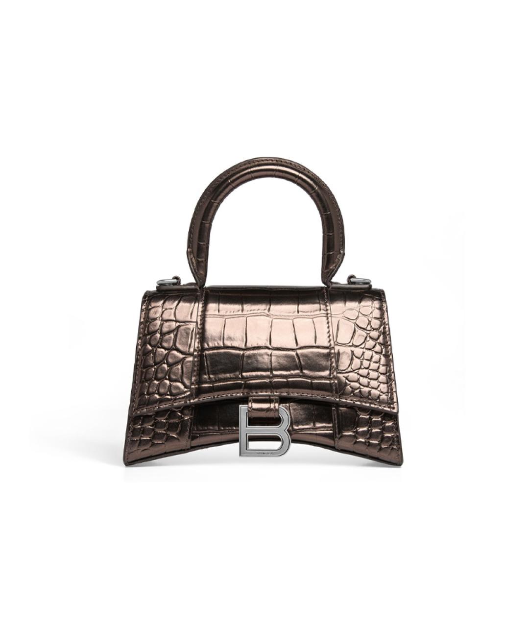 BALENCIAGA Коричневая кожаная сумка через плечо, фото 6