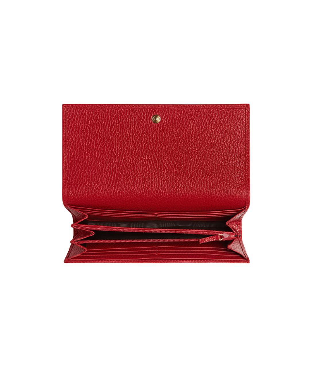 GUCCI Красный кожаный кошелек, фото 4