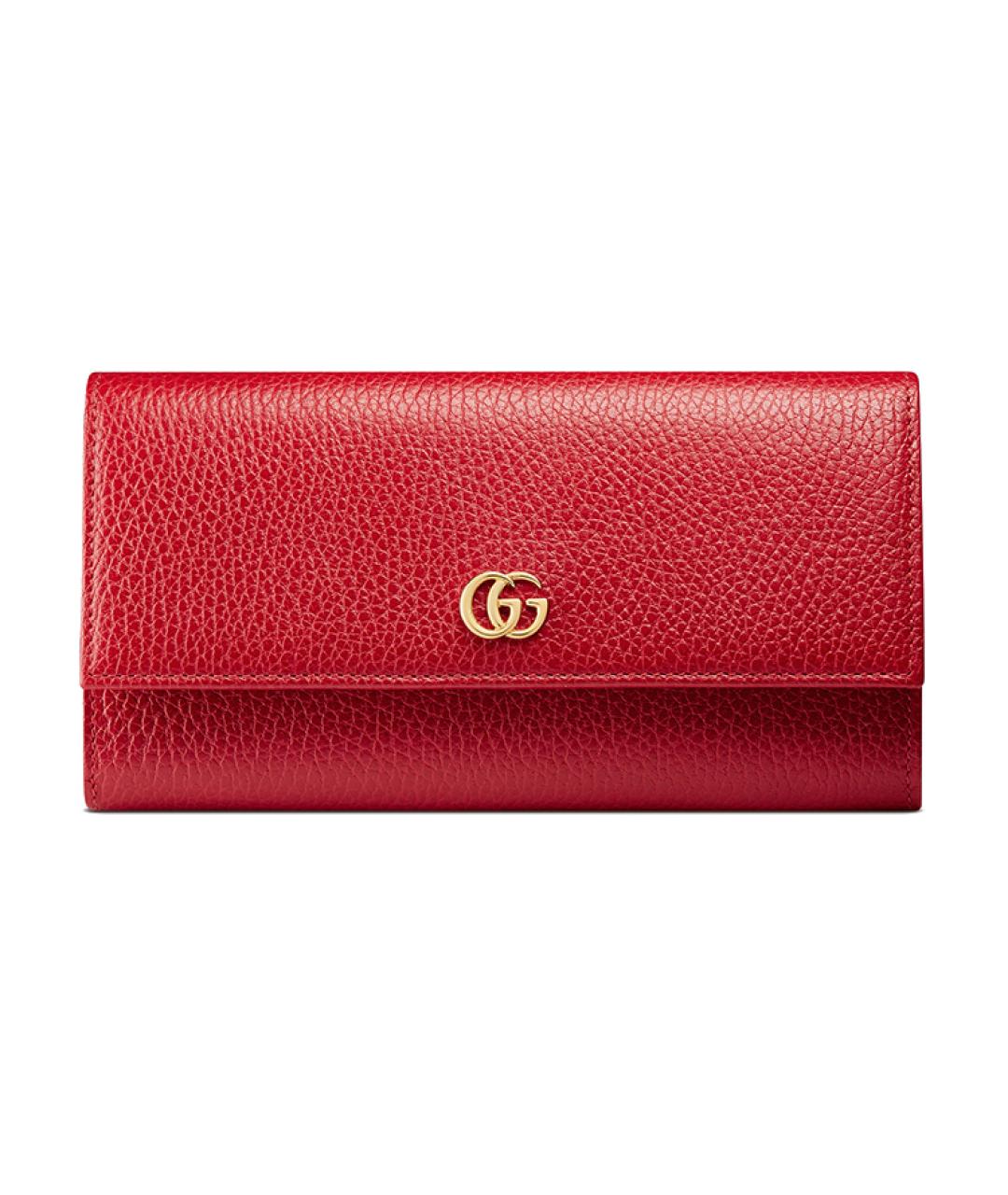 GUCCI Красный кожаный кошелек, фото 1