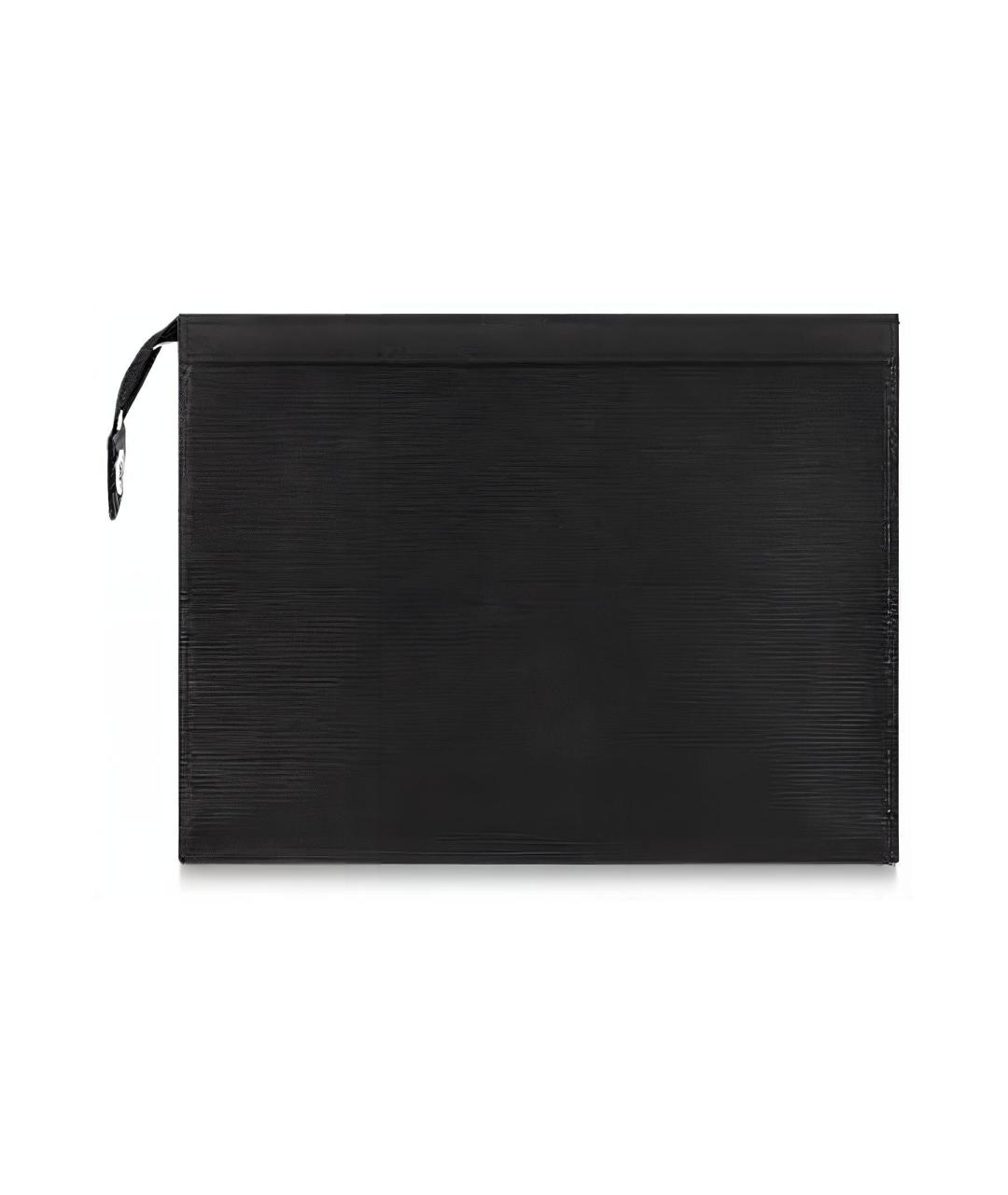 LOUIS VUITTON Черная кожаная папка для документов, фото 5