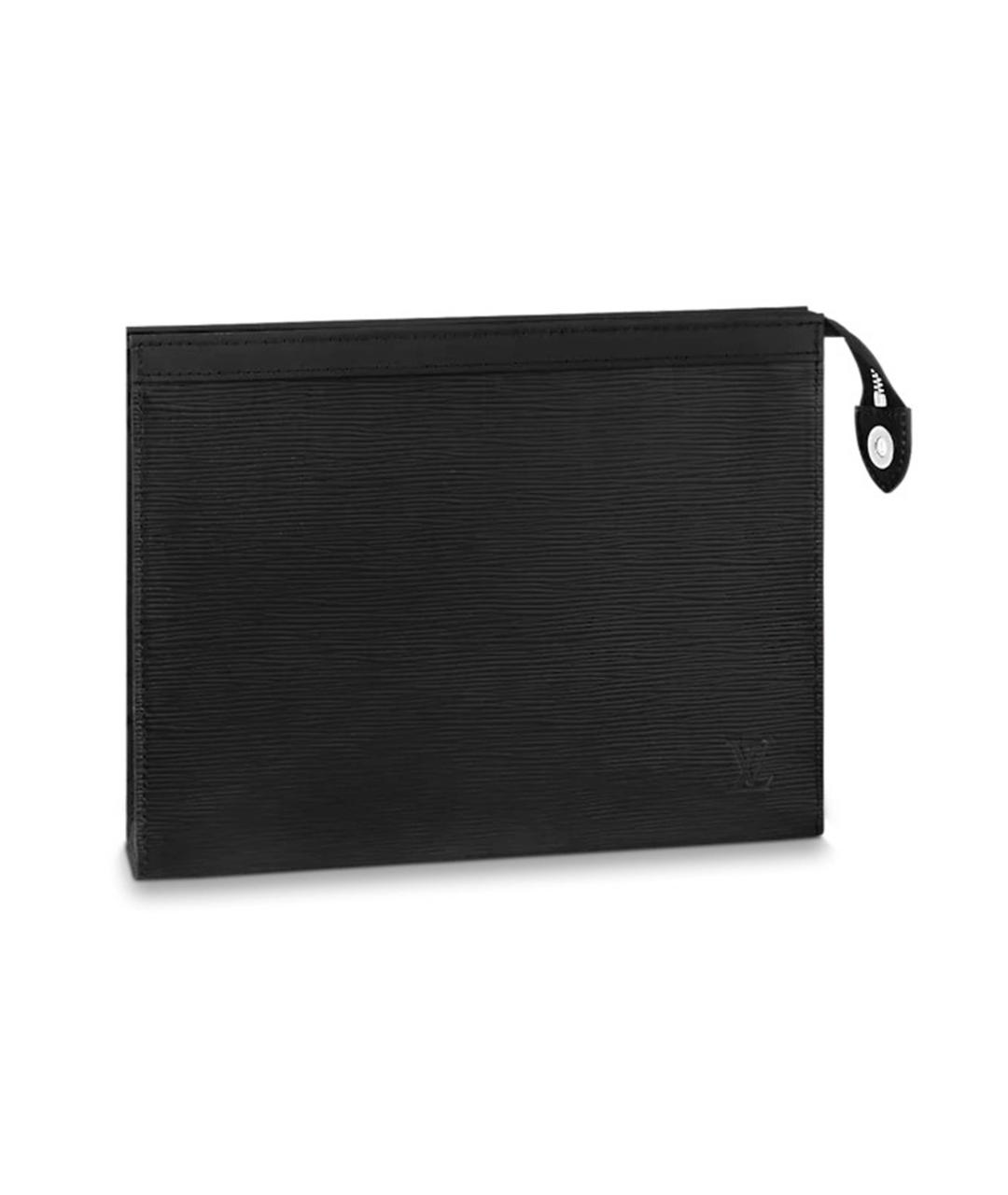 LOUIS VUITTON Черная кожаная папка для документов, фото 2