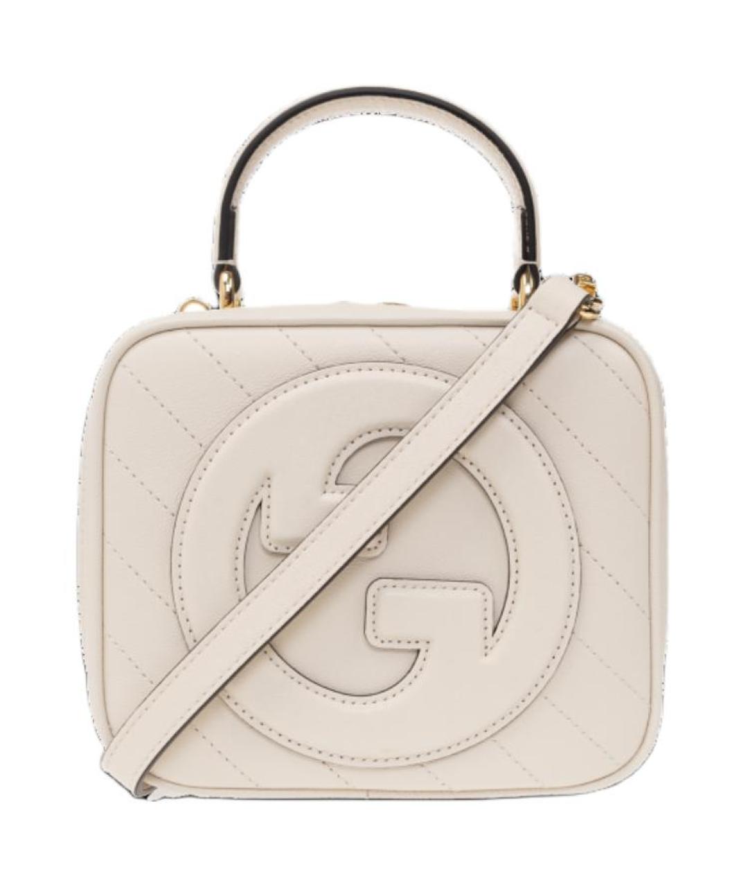 GUCCI Белая кожаная сумка через плечо, фото 1