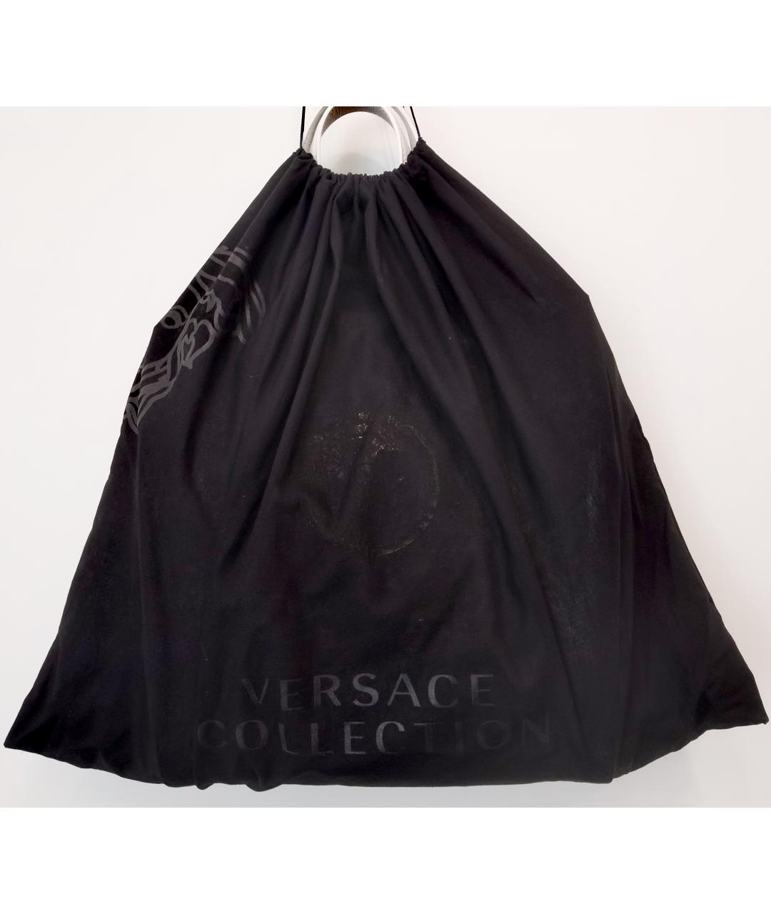 VERSACE Белая кожаная сумка тоут, фото 6