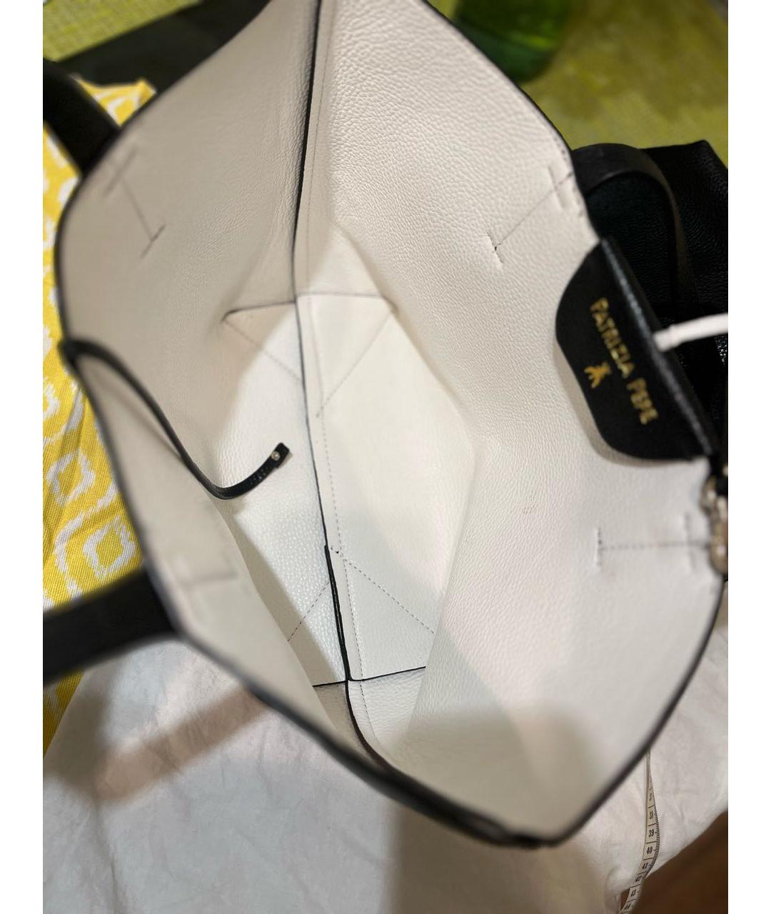 PATRIZIA PEPE Черная сумка тоут из искусственной кожи, фото 3