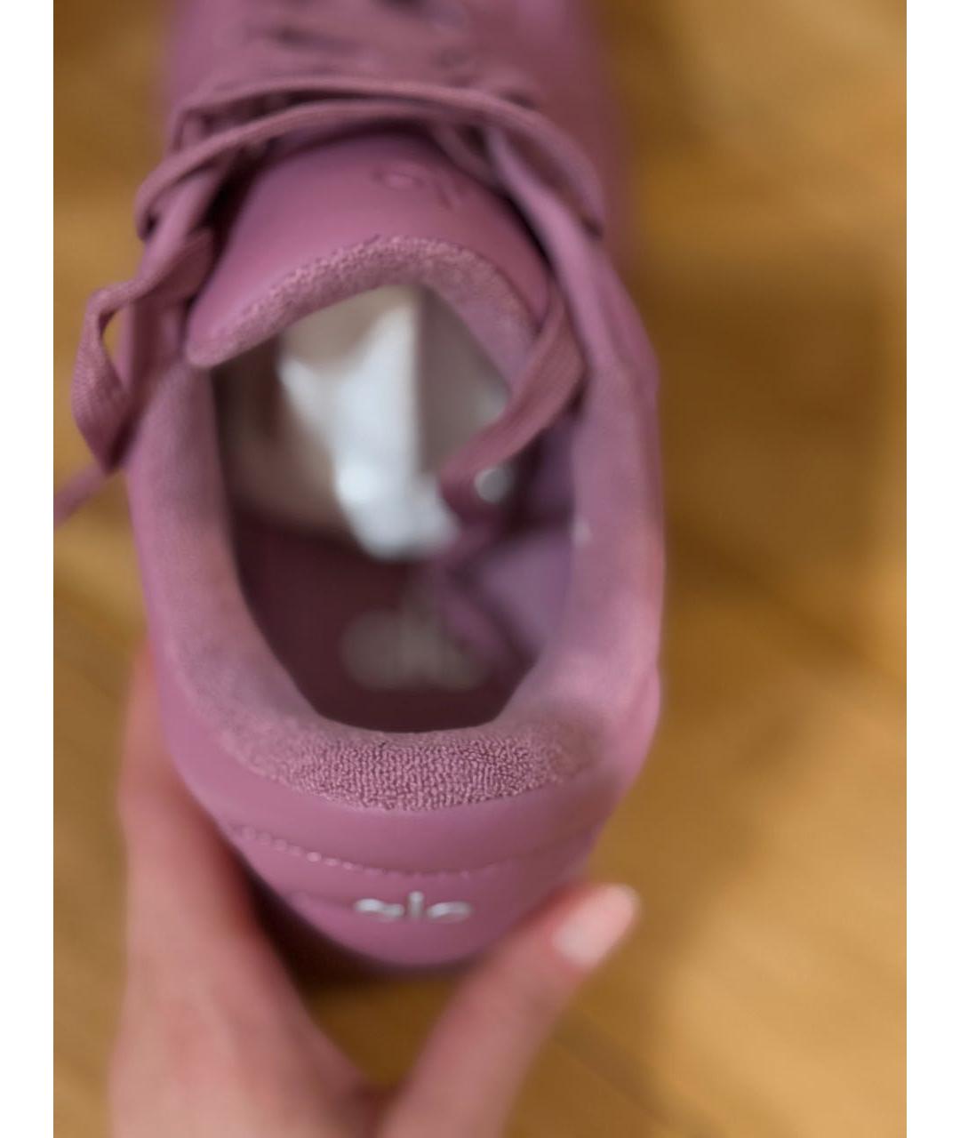 ALO YOGA Розовые кожаные кроссовки, фото 5