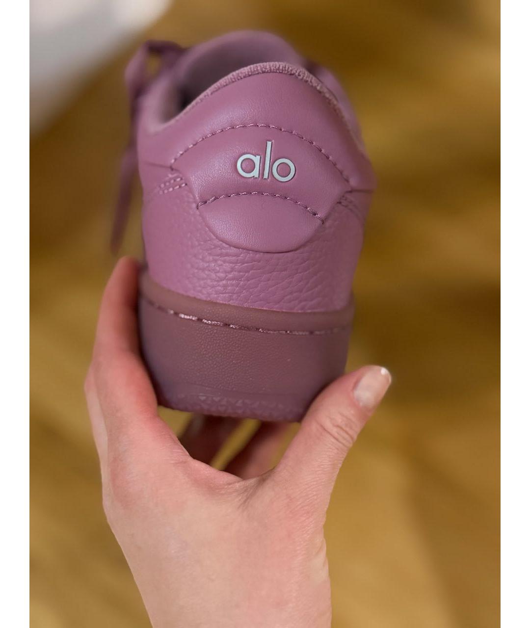 ALO YOGA Розовые кожаные кроссовки, фото 3
