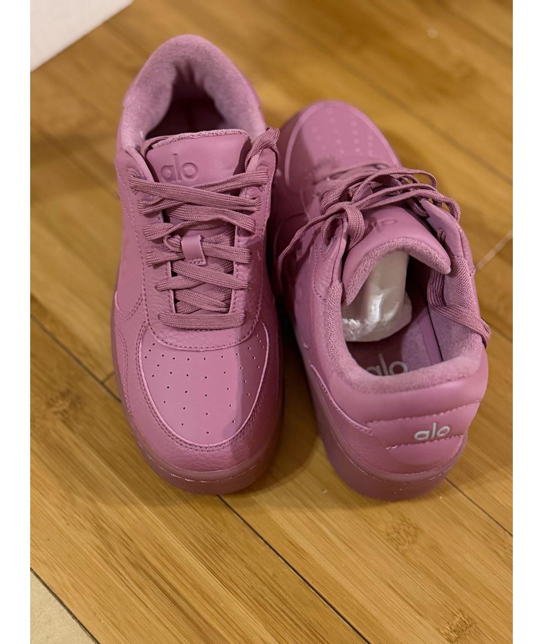ALO YOGA Розовые кожаные кроссовки, фото 2