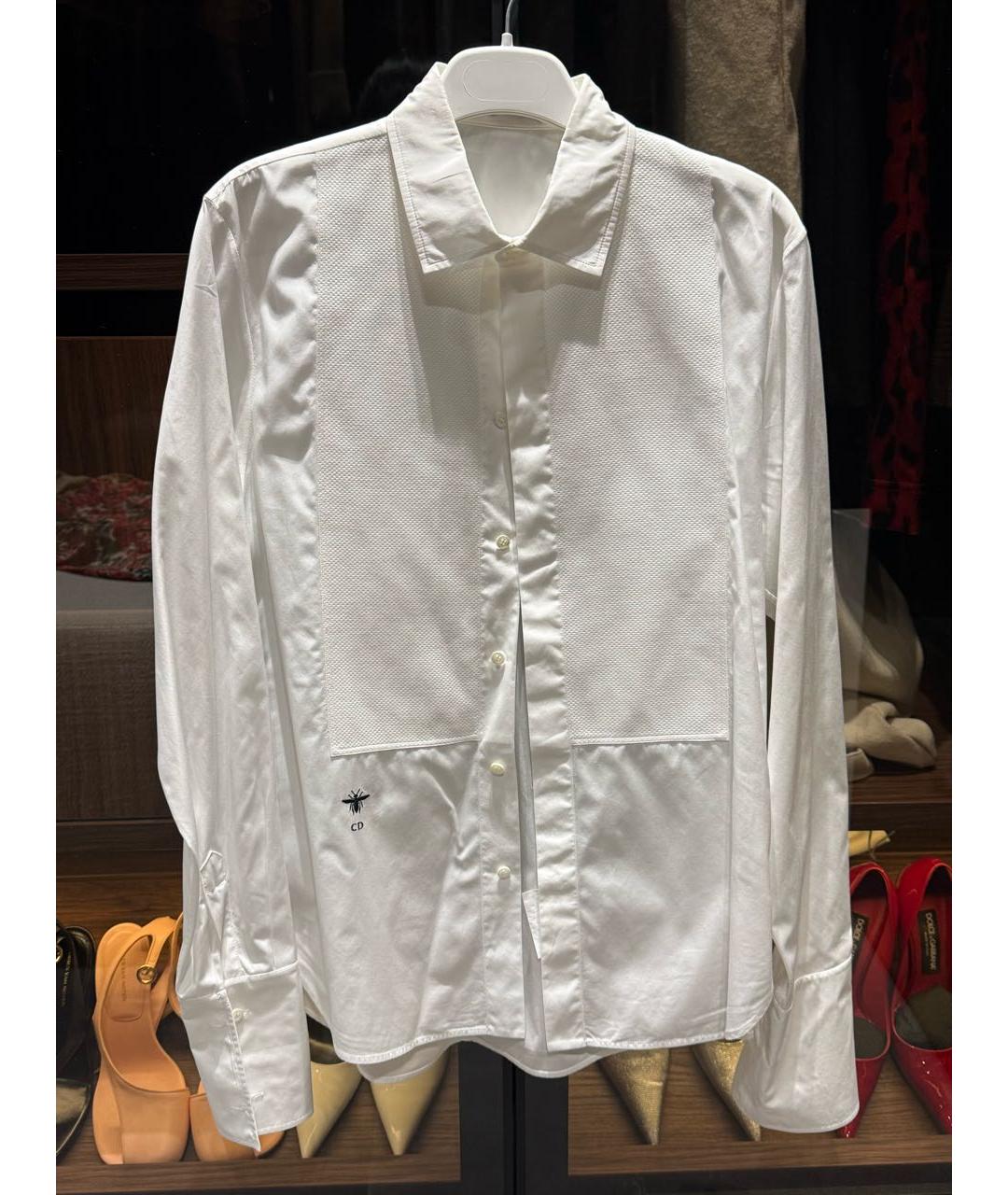 CHRISTIAN DIOR Белая хлопковая рубашка, фото 5