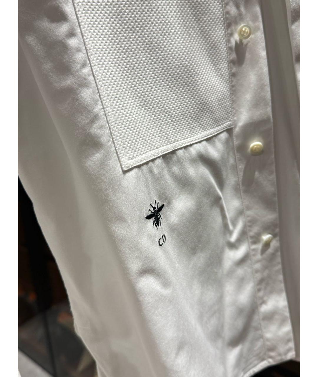 CHRISTIAN DIOR Белая хлопковая рубашка, фото 4