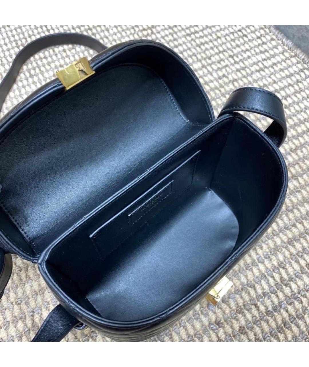 SAINT LAURENT Черная кожаная сумка через плечо, фото 3