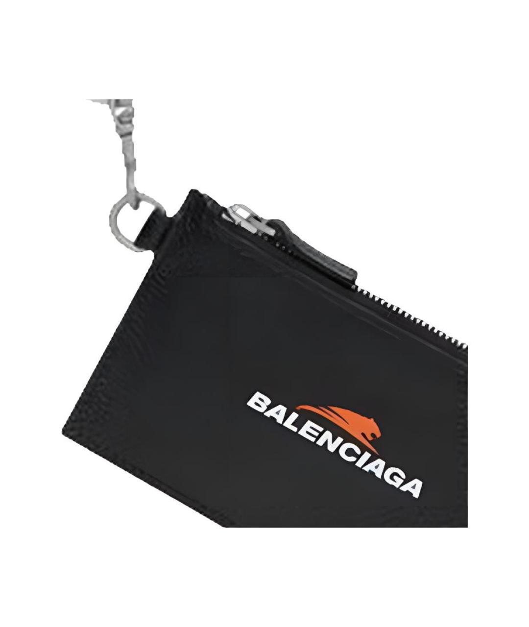 BALENCIAGA Черный кожаный кардхолдер, фото 5