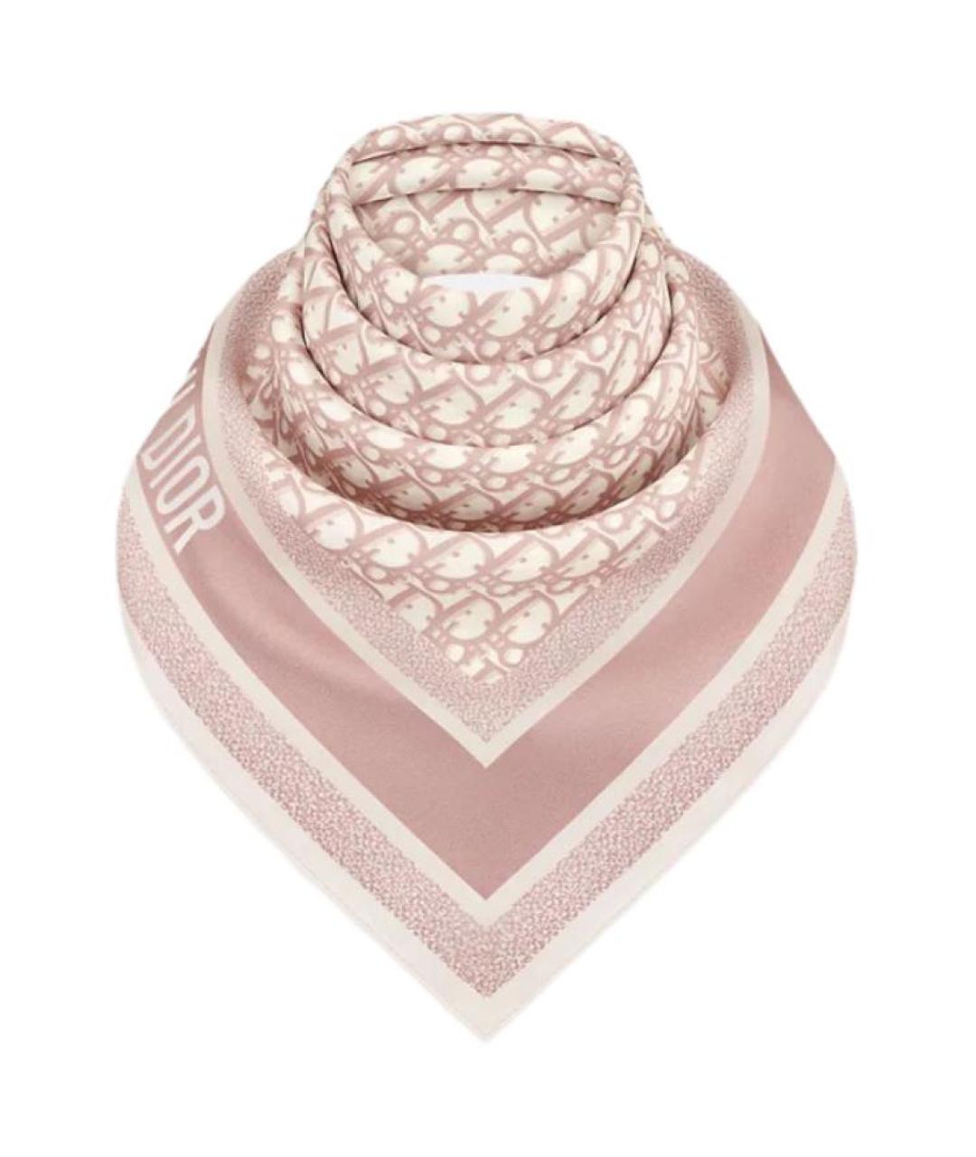 CHRISTIAN DIOR Розовый шарф, фото 2