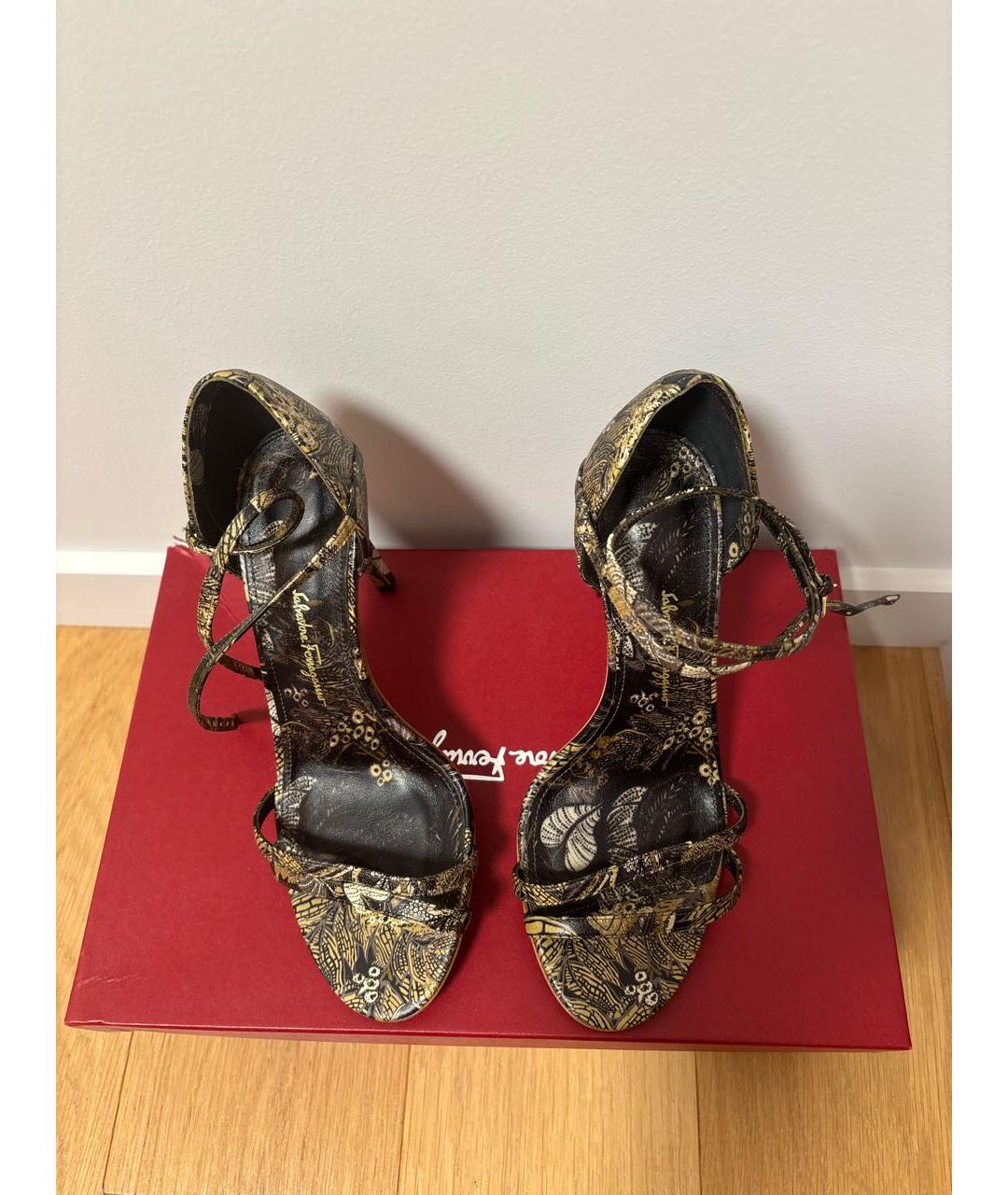 FERRAGAMO Мульти кожаные босоножки, фото 3