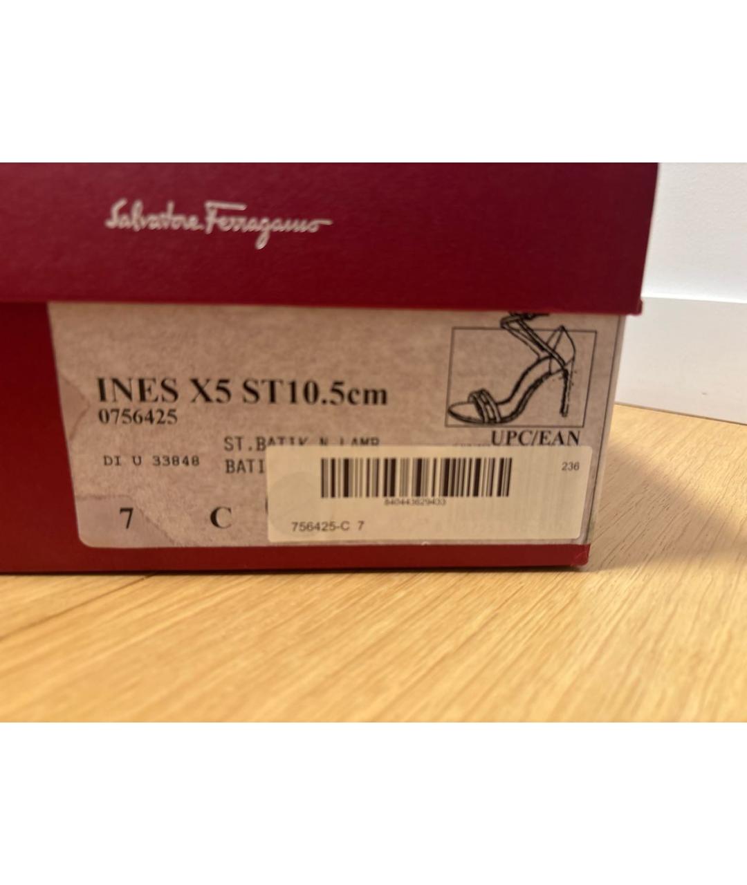 FERRAGAMO Мульти кожаные босоножки, фото 4