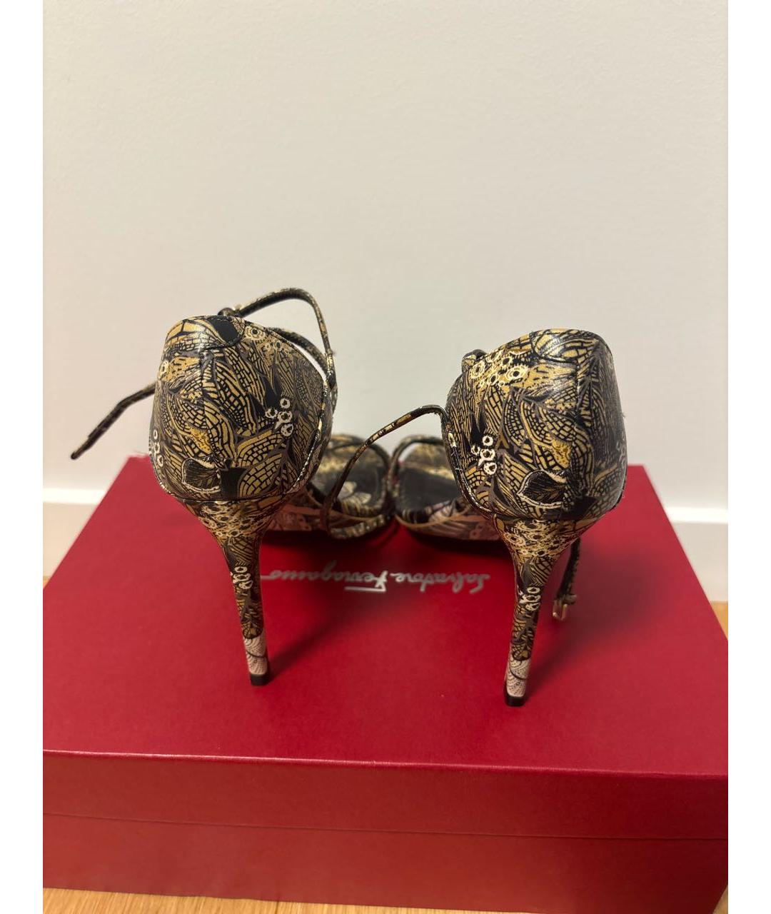 FERRAGAMO Мульти кожаные босоножки, фото 2