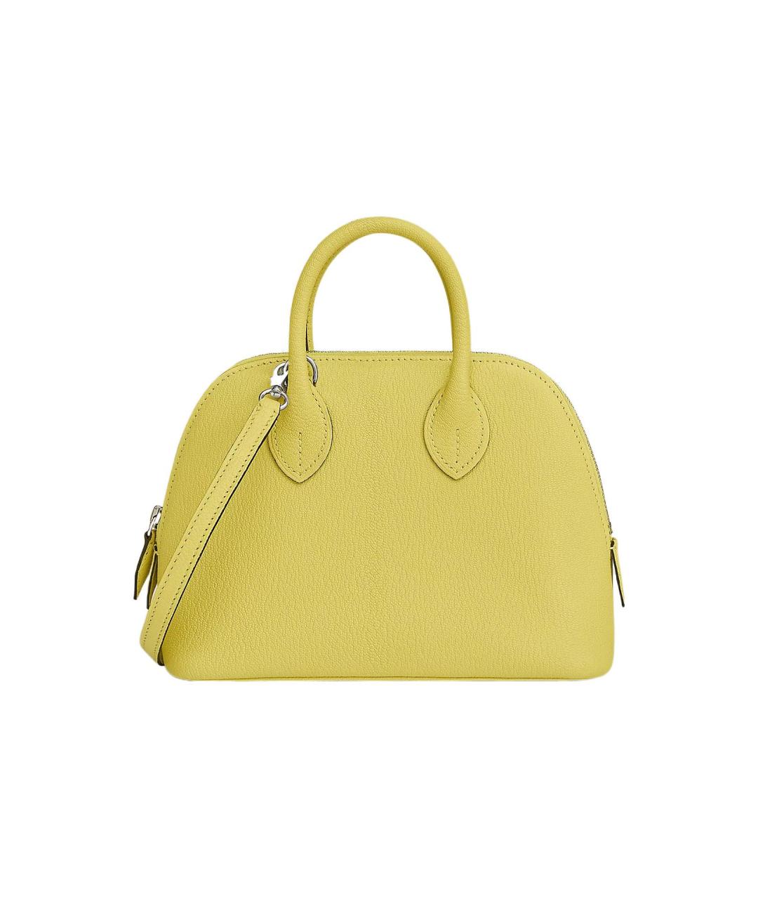 HERMES Желтая кожаная сумка через плечо, фото 6