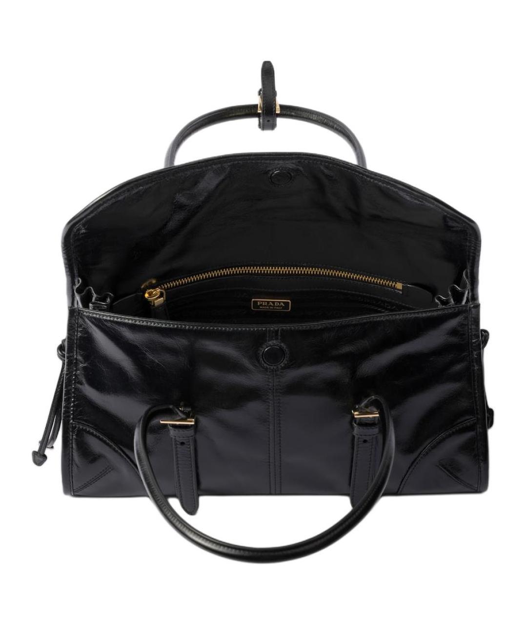 PRADA Черная кожаная сумка через плечо, фото 4