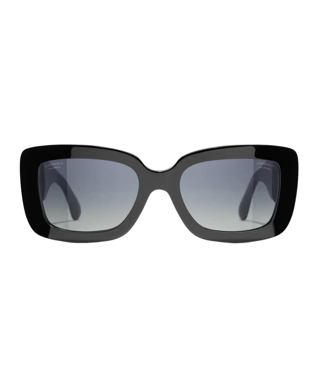 CHANEL Черные пластиковые солнцезащитные очки, фото 3