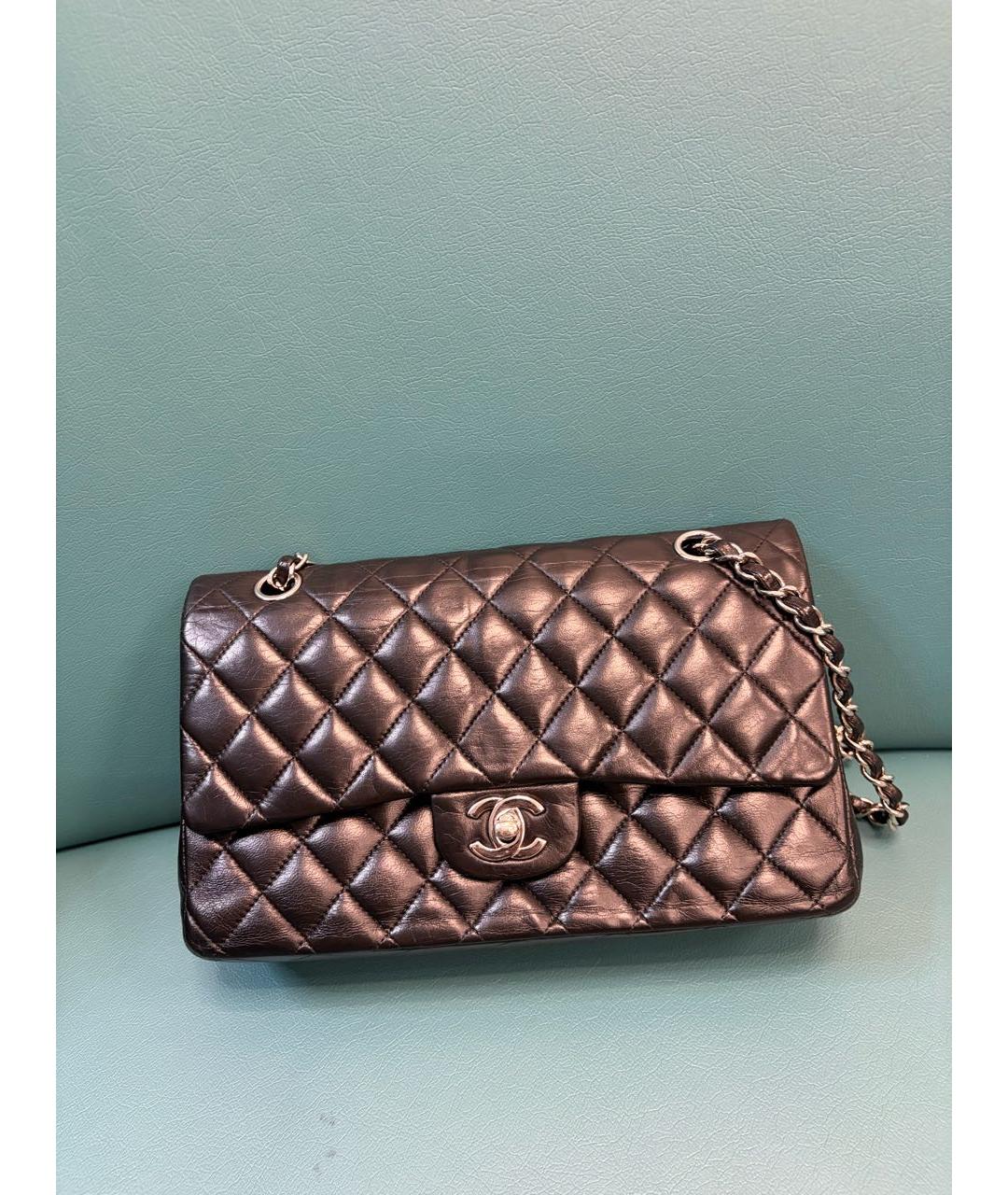 CHANEL Черная кожаная сумка через плечо, фото 9