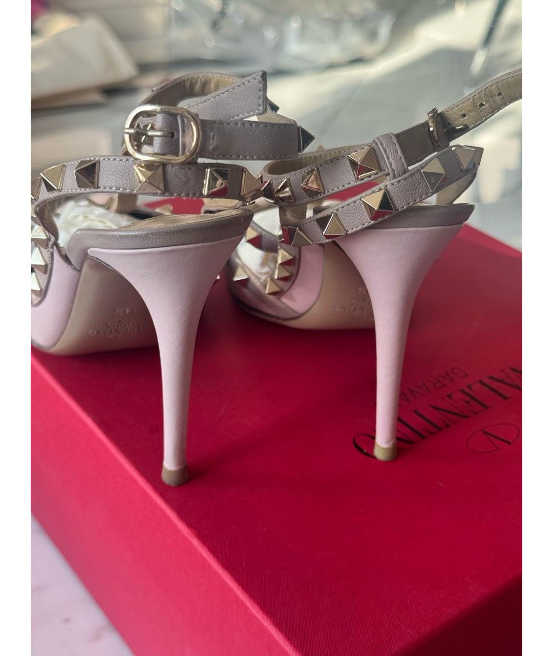 VALENTINO Розовые кожаные туфли, фото 3