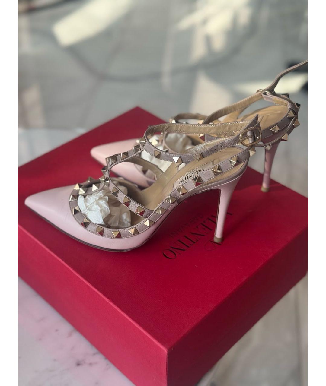 VALENTINO Розовые кожаные туфли, фото 5