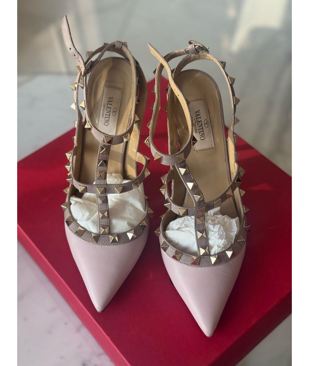 VALENTINO Розовые кожаные туфли, фото 2