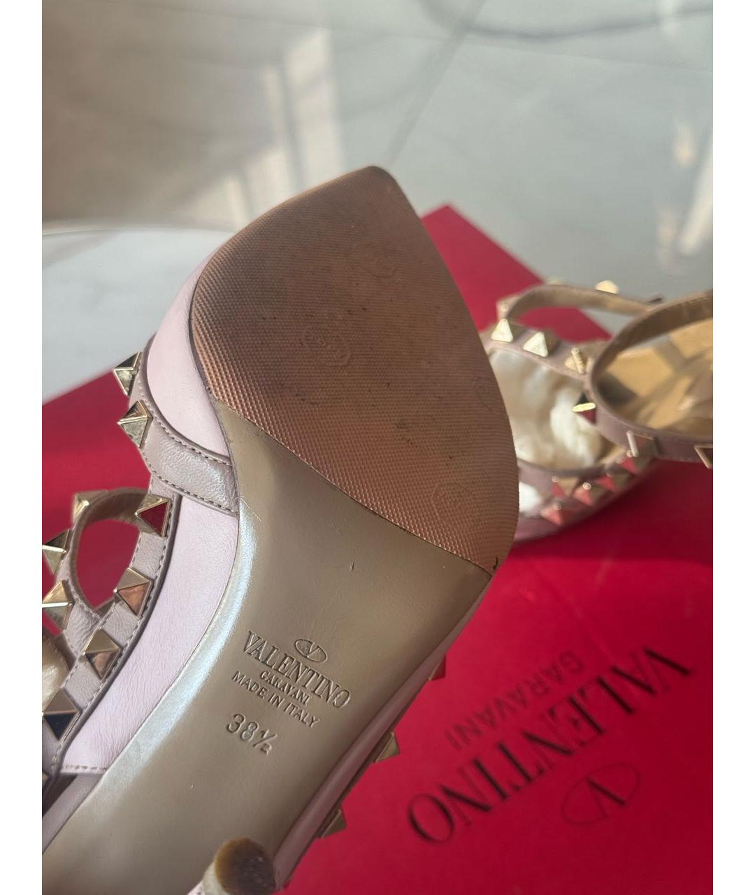 VALENTINO Розовые кожаные туфли, фото 4