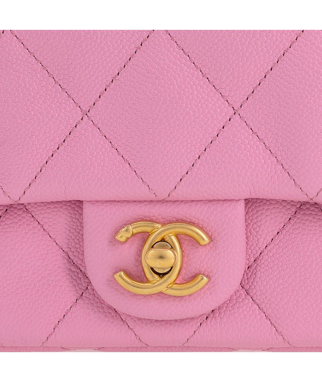 CHANEL Розовая кожаная сумка через плечо, фото 5