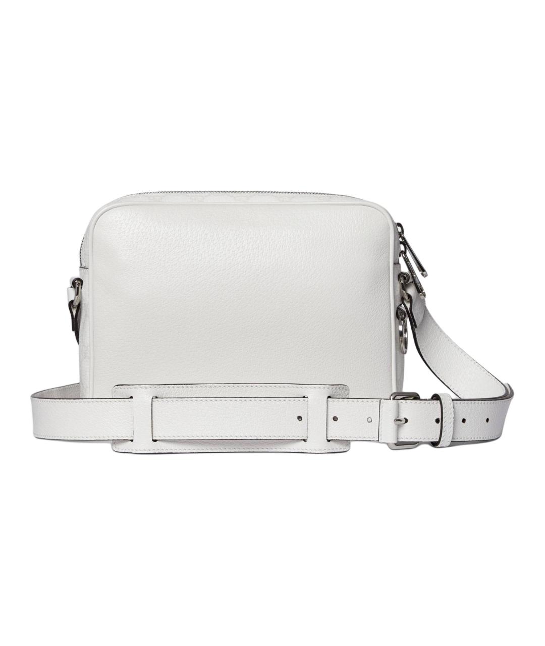 GUCCI Белая кожаная сумка через плечо, фото 4