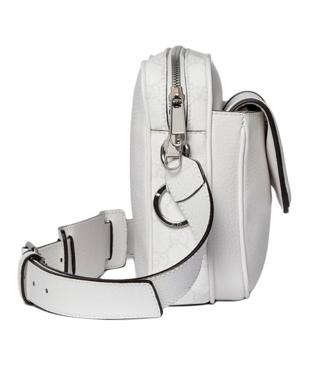 GUCCI Белая кожаная сумка через плечо, фото 3