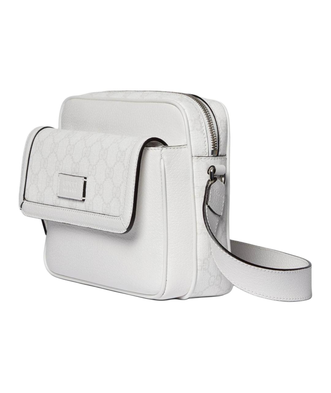 GUCCI Белая кожаная сумка через плечо, фото 2