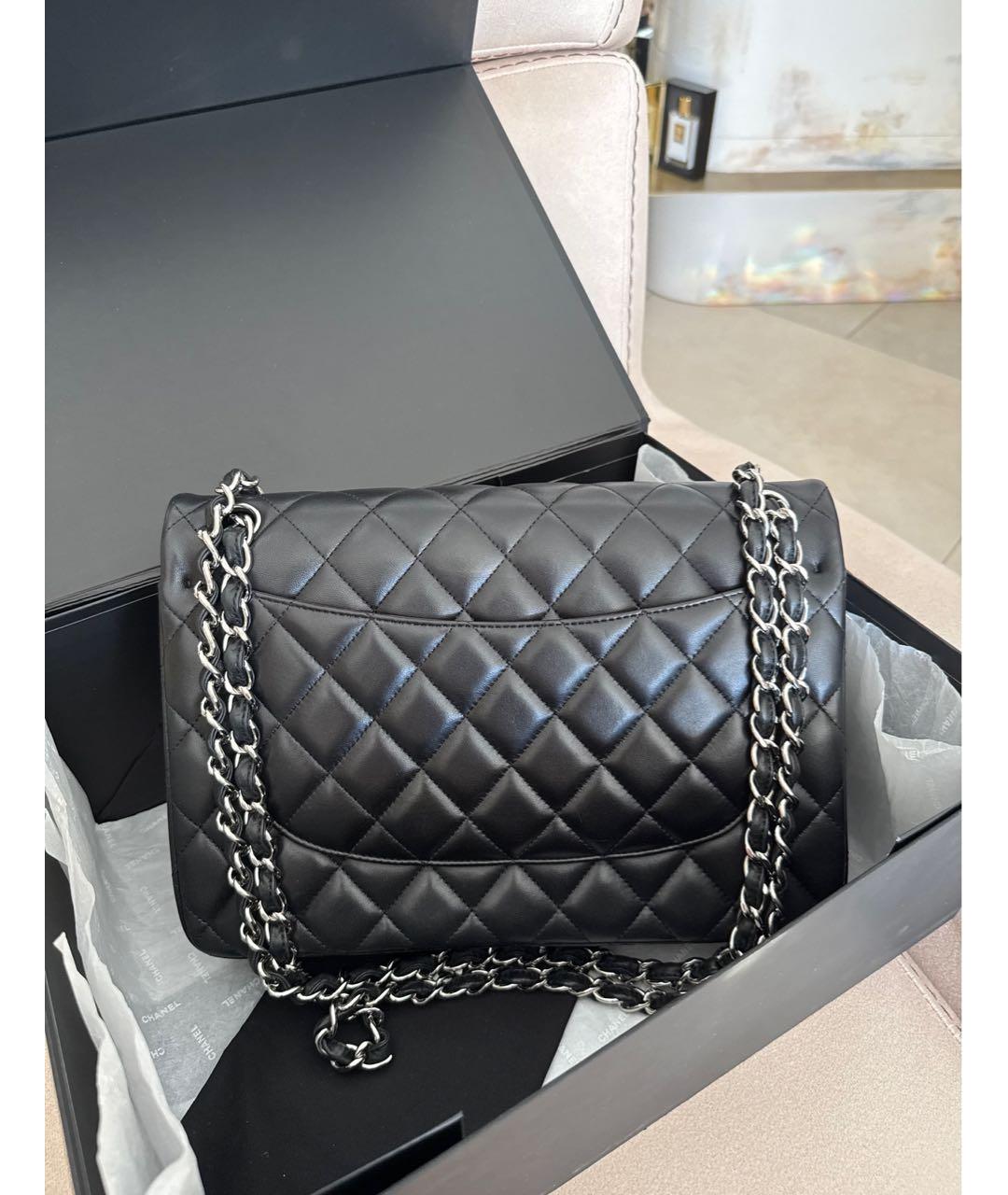 CHANEL Черная кожаная сумка через плечо, фото 3