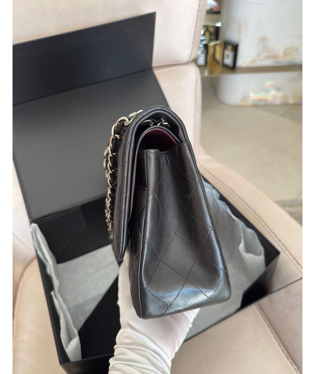 CHANEL Черная кожаная сумка через плечо, фото 5