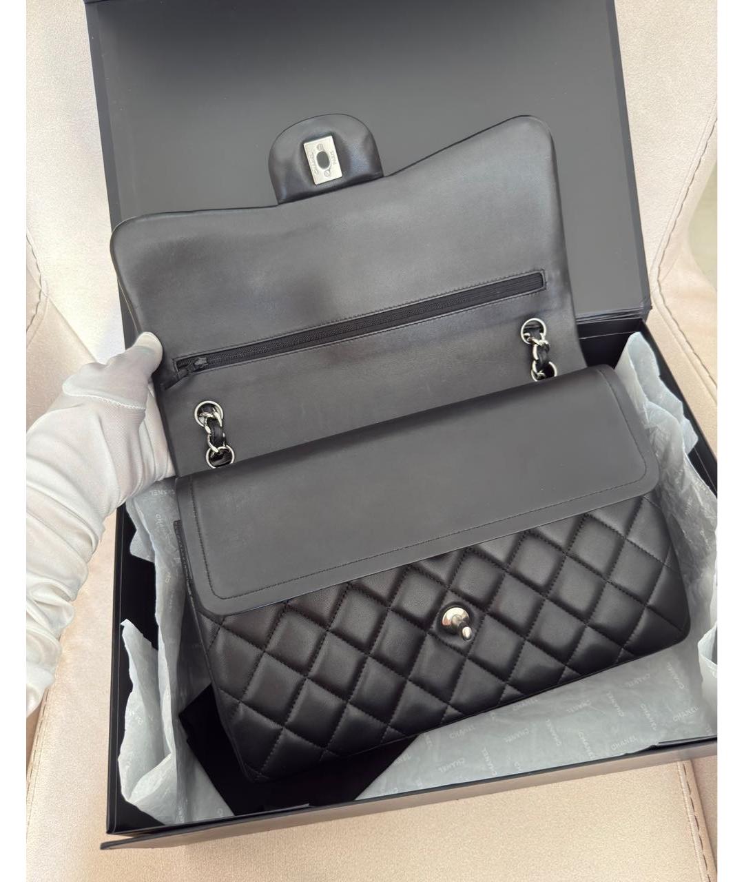 CHANEL Черная кожаная сумка через плечо, фото 6