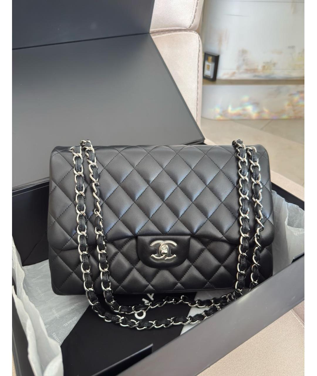 CHANEL Черная кожаная сумка через плечо, фото 2