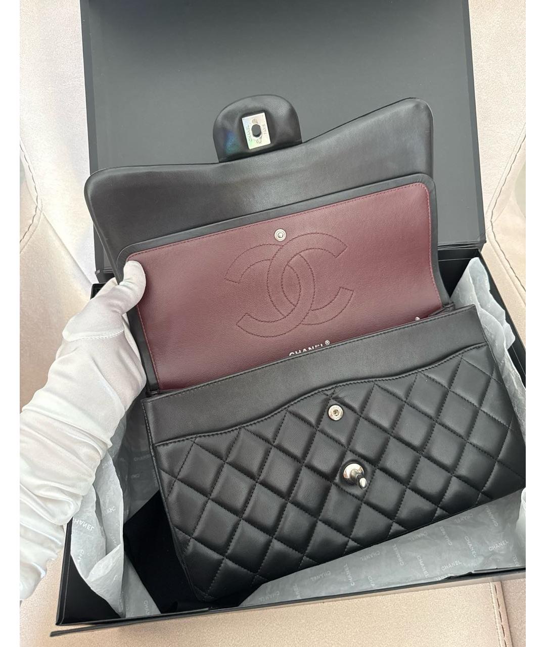 CHANEL Черная кожаная сумка через плечо, фото 7
