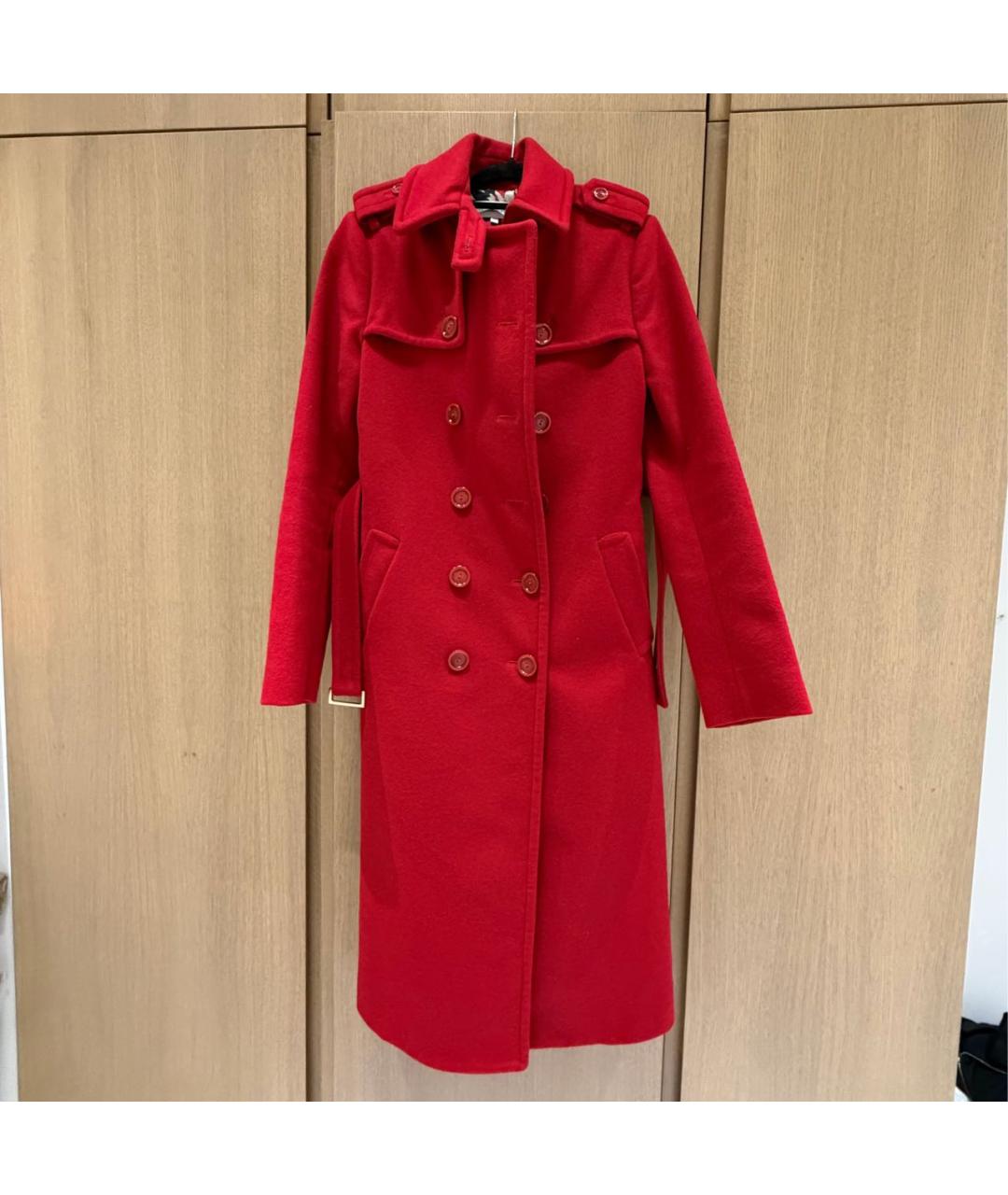 PATRIZIA PEPE Красное шерстяное пальто, фото 5