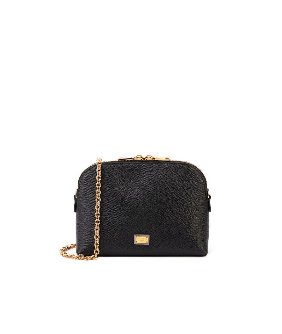 DOLCE&GABBANA Черная кожаная сумка через плечо, фото 9