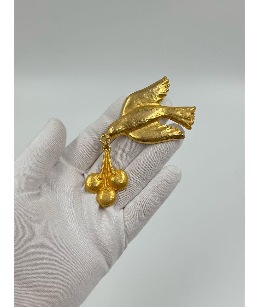 KENZO Золотая позолоченная булавка / брошь, фото 5