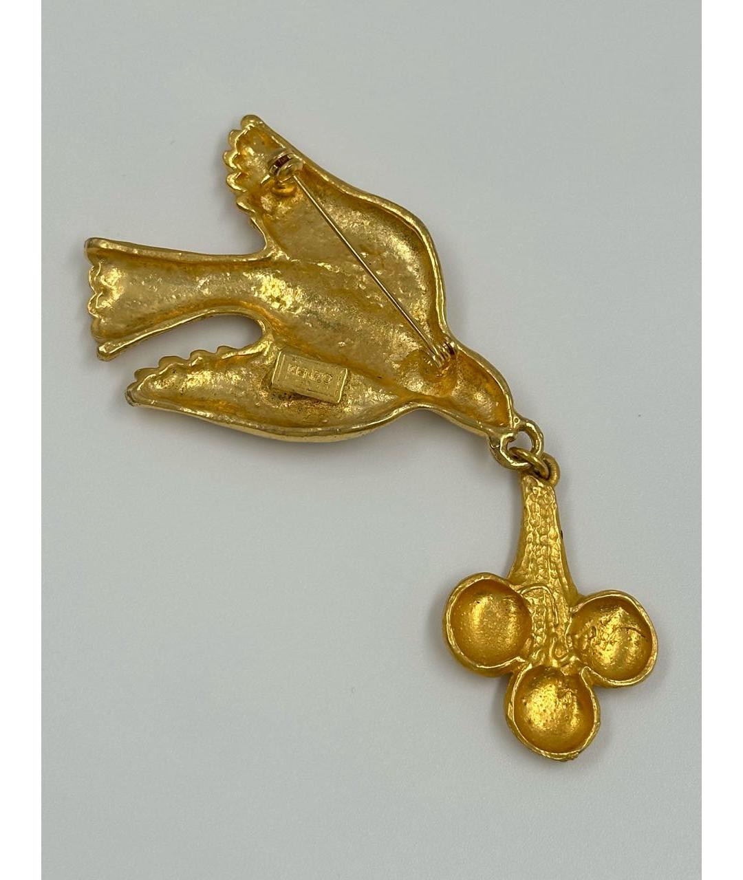 KENZO Золотая позолоченная булавка / брошь, фото 4