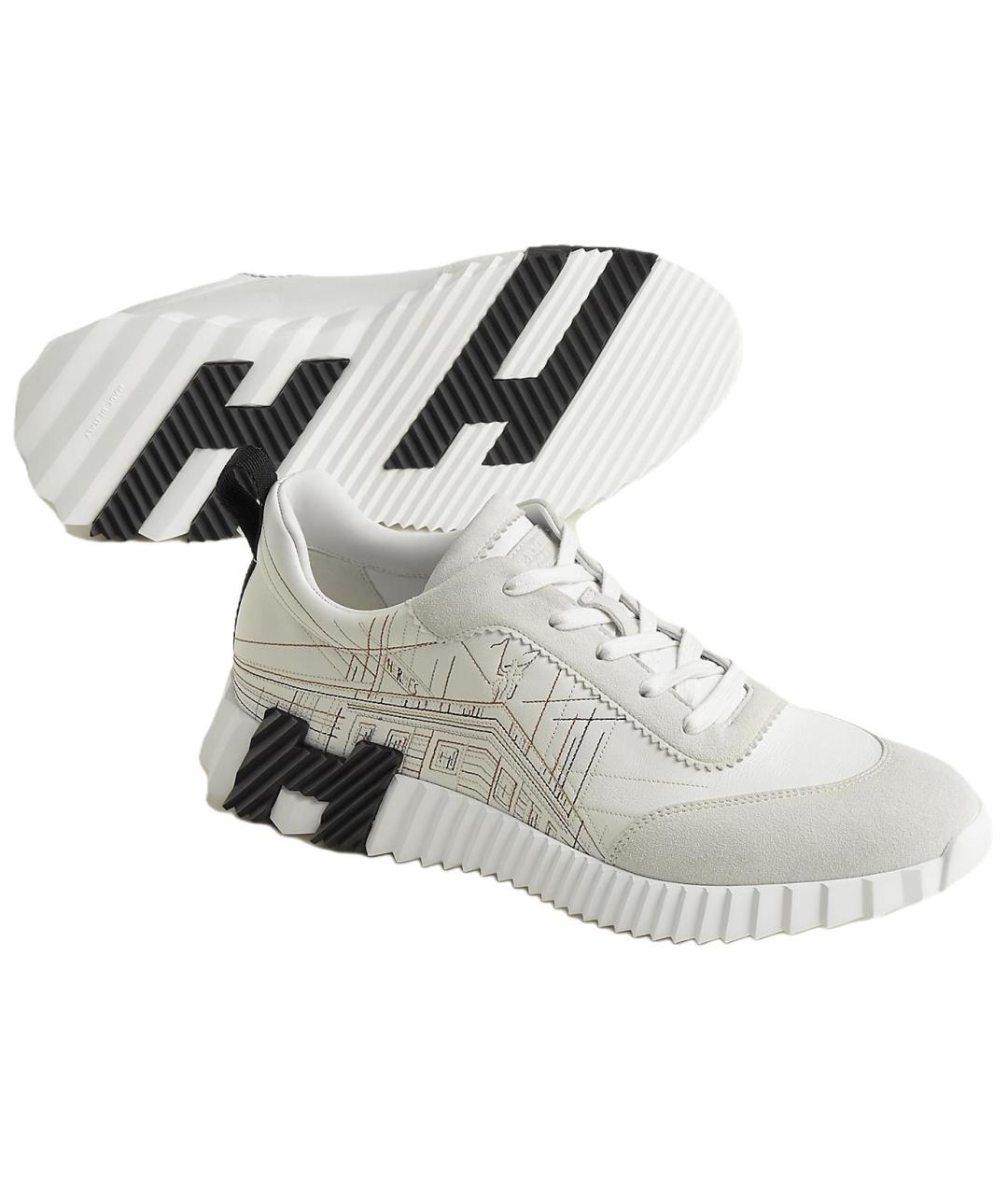 HERMES Белые низкие кроссовки / кеды, фото 4