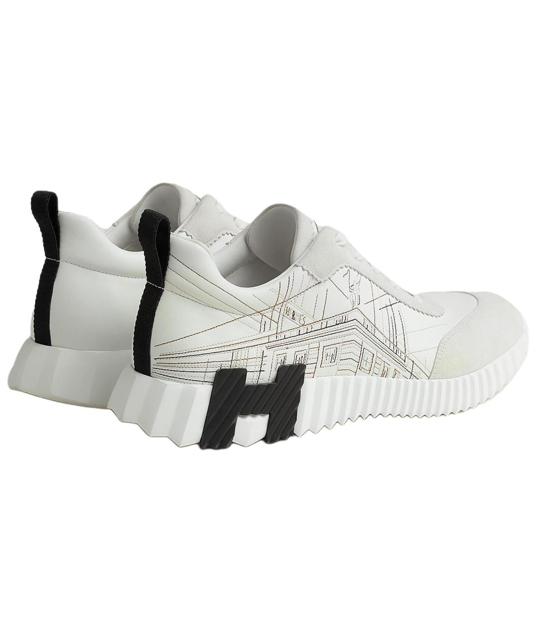 HERMES Белые низкие кроссовки / кеды, фото 3