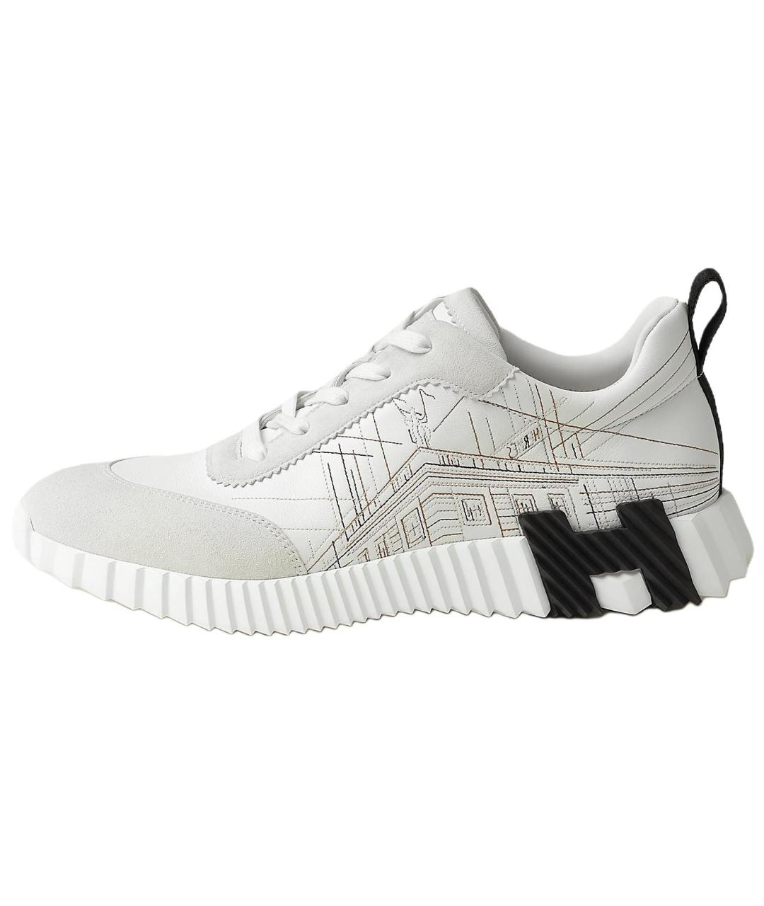 HERMES Белые низкие кроссовки / кеды, фото 5