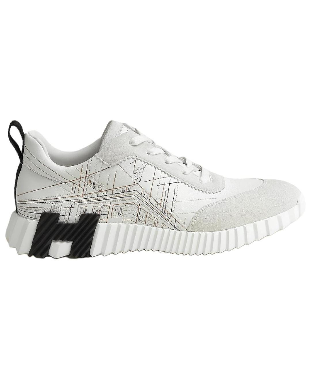 HERMES Белые низкие кроссовки / кеды, фото 2