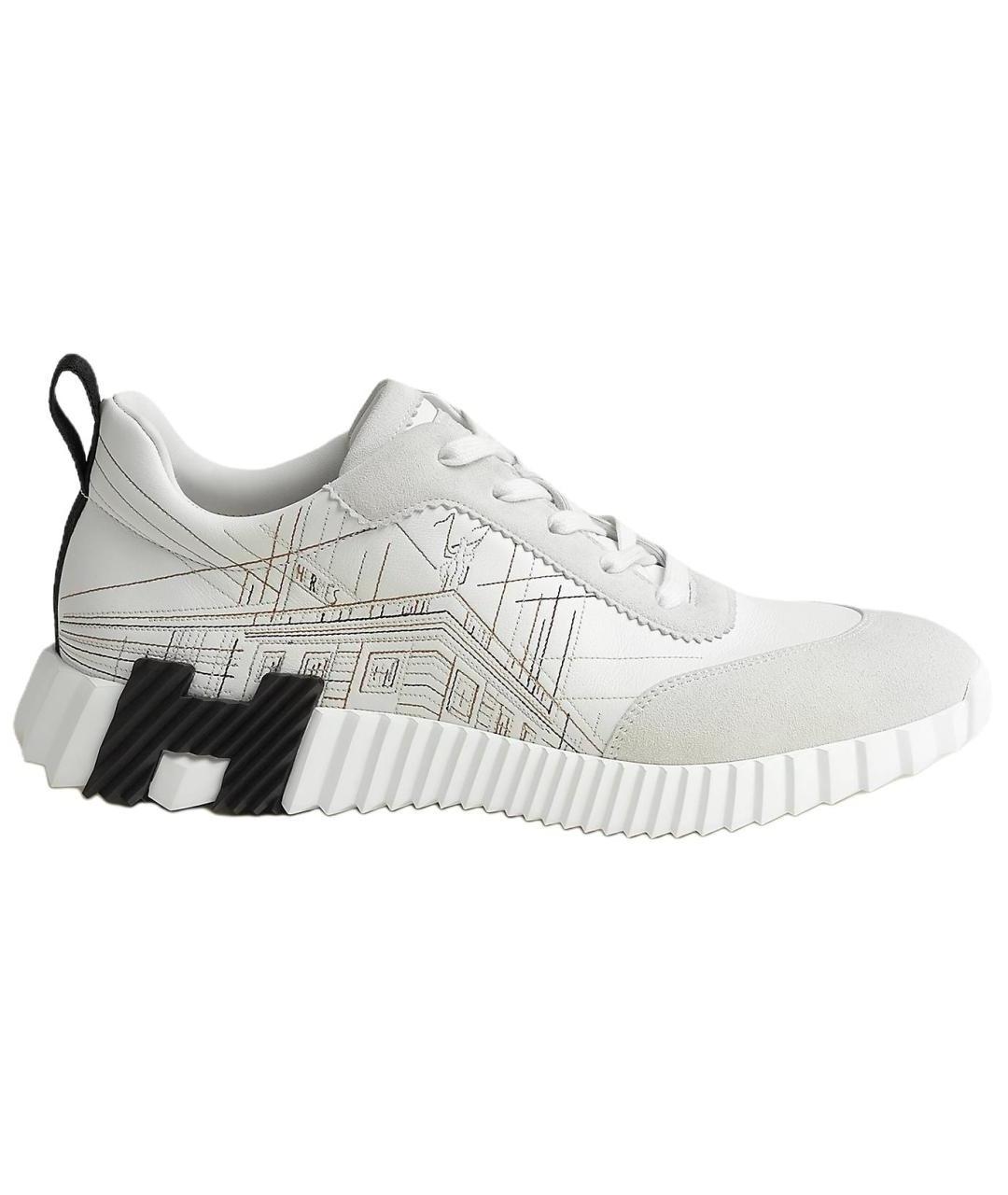 HERMES Белые низкие кроссовки / кеды, фото 1