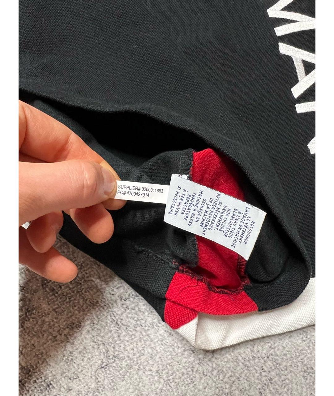 RALPH LAUREN Черное хлопковое поло с коротким рукавом, фото 7