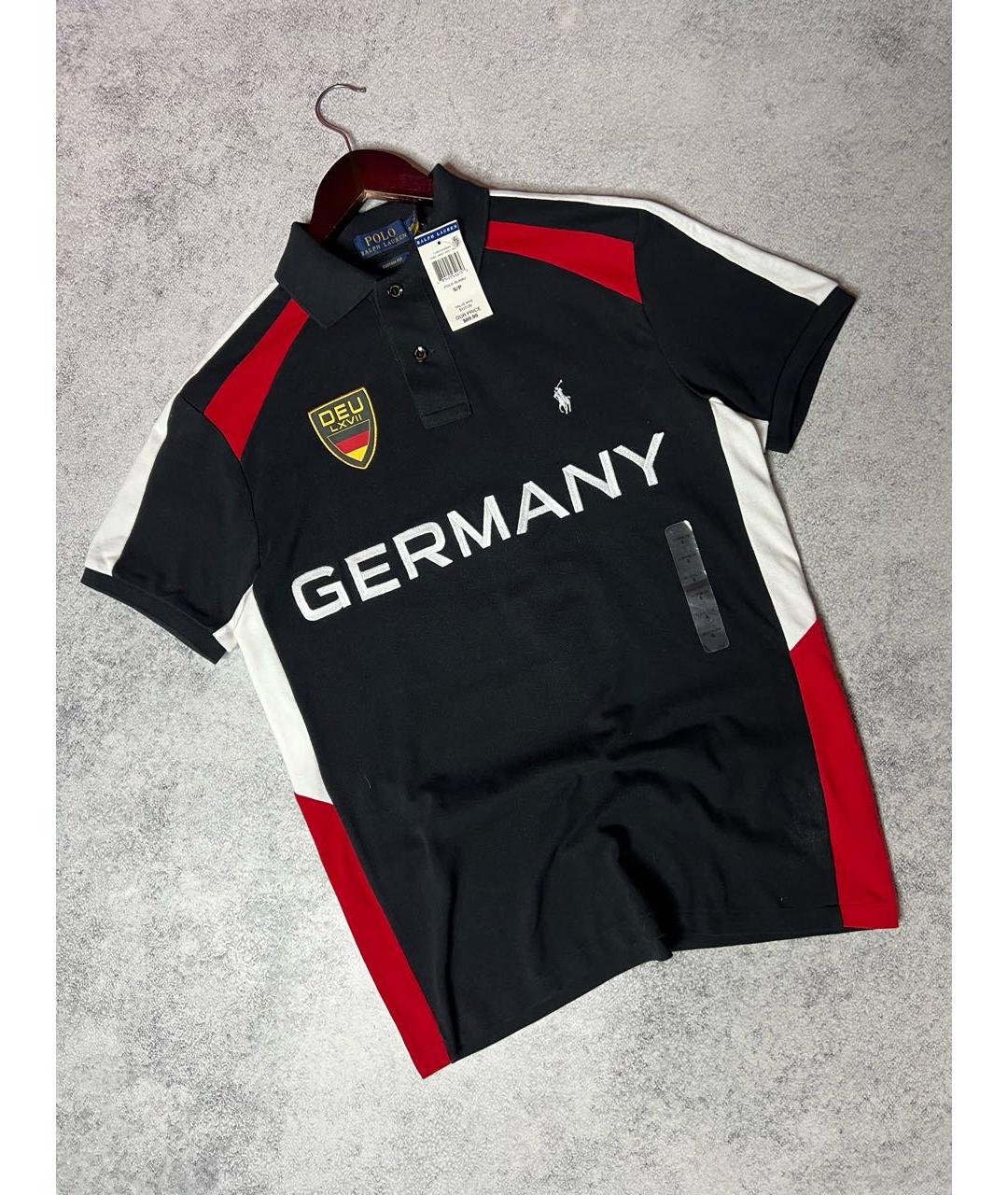 RALPH LAUREN Черное хлопковое поло с коротким рукавом, фото 9