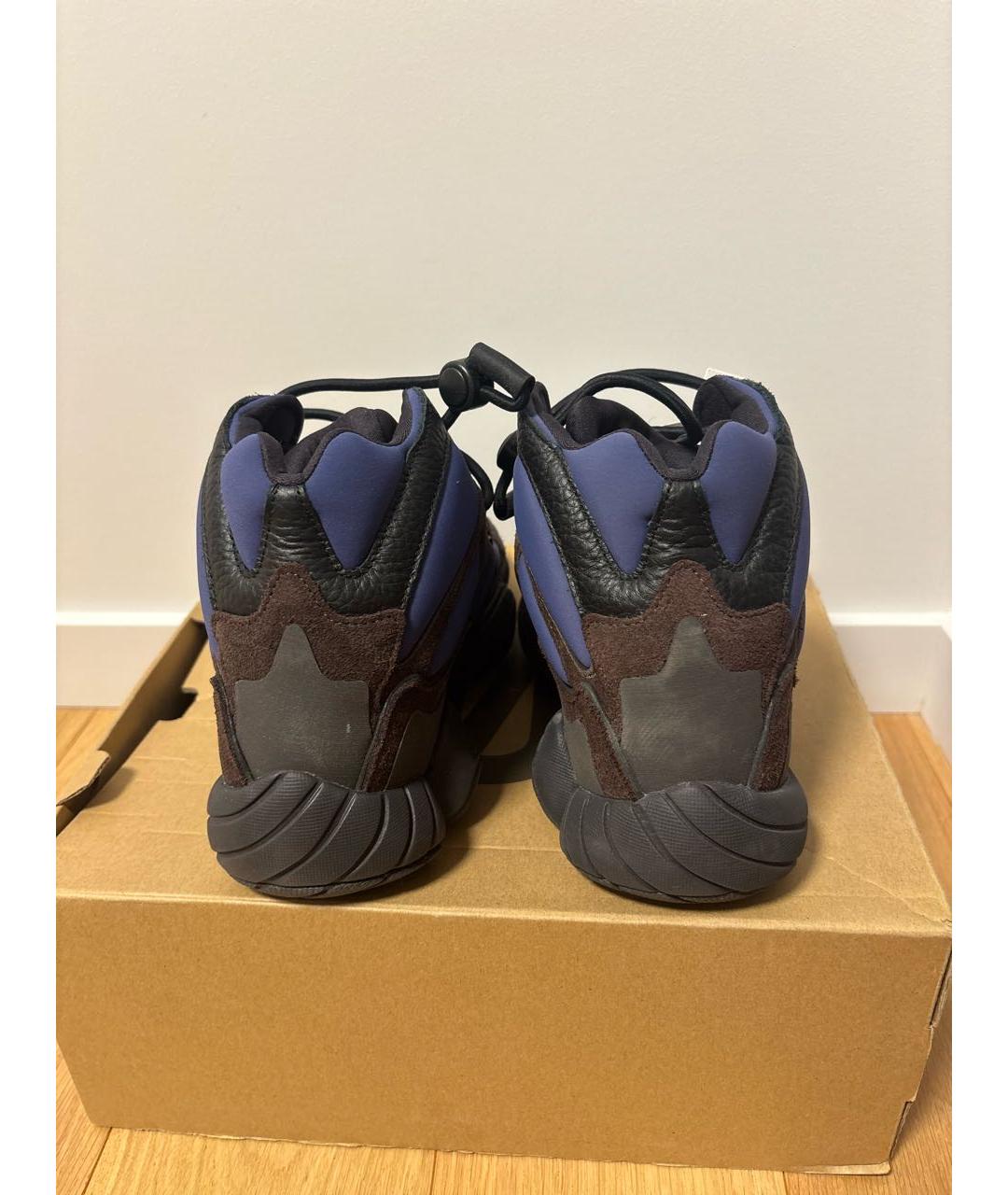 ADIDAS YEEZY Темно-синие замшевые кроссовки, фото 4